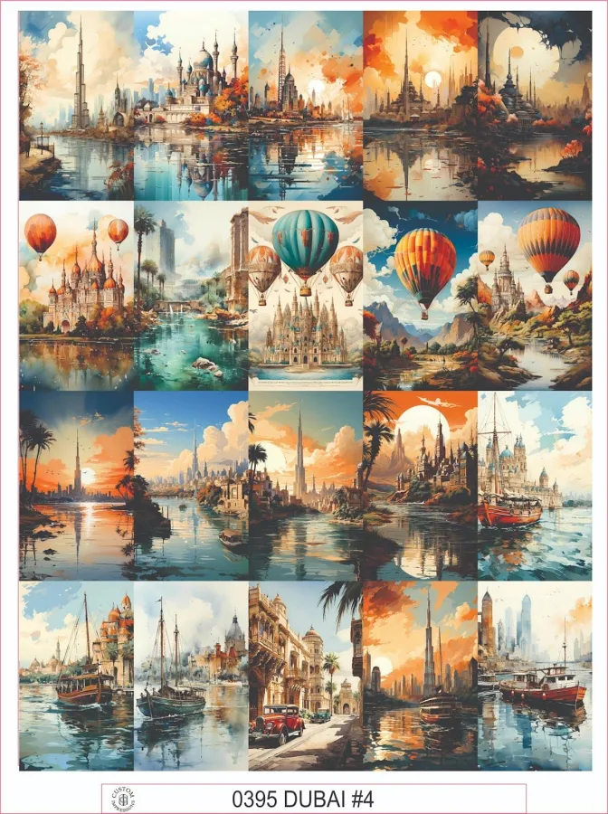 Dubai 4 - Complete Sheet Of 20 Stickers