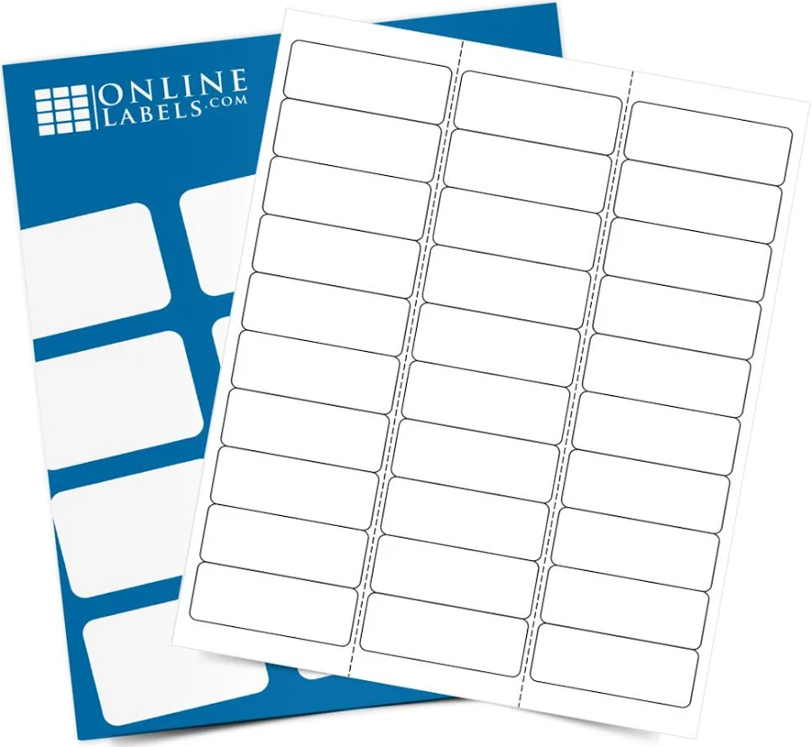 Online Labels 2.625" x 1" Vinyl Labels