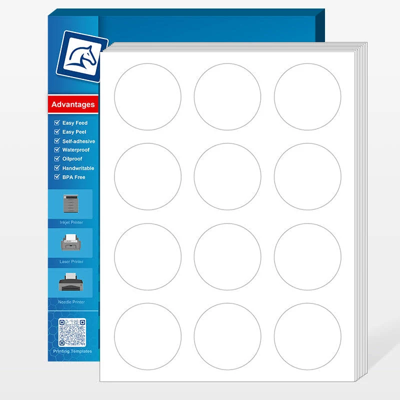 2" Round Blank Label
