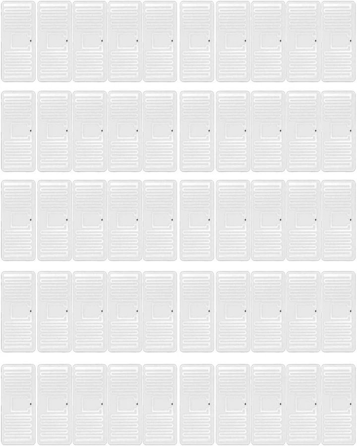 Bimzuc 100 Pcs UHF Rfid Tags 860-960MHz Km4q Chip Adhesive Inlay Label 43x18mm / 1.69x0.71