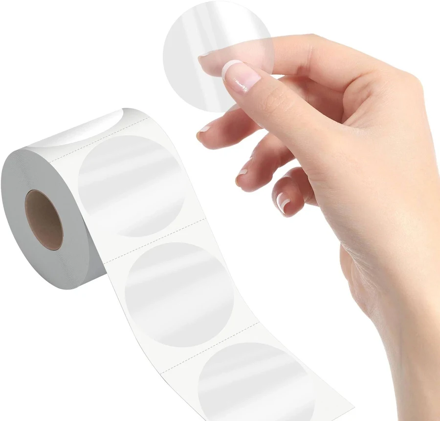1000 Clear Round Seal Stickers, 2" Self-adhesive Labels For Envelopes