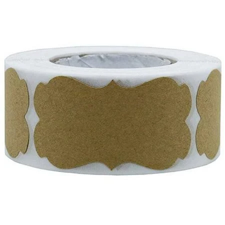 300 Pcs Kraft Paper Stickers Packaging Sealing Labels
