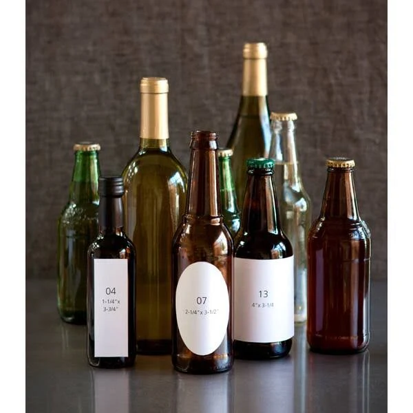 White Self-Adhesive Wine Labels – A4 Sheets with Custom Kiss Cut