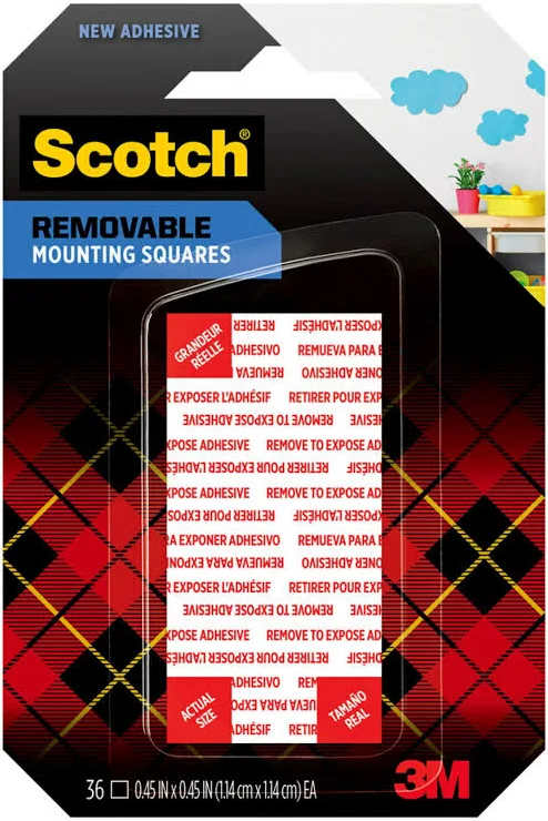 Removable Mounting Squares Scotch