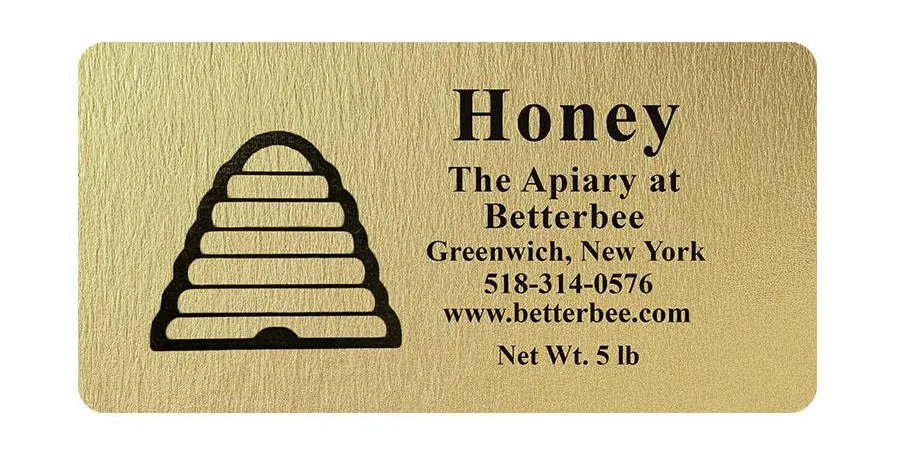 Small Rectangle Gold Labels