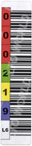 Custom LTO Barcode Labels 20-Pack Vertical / LTO-6 (L6)