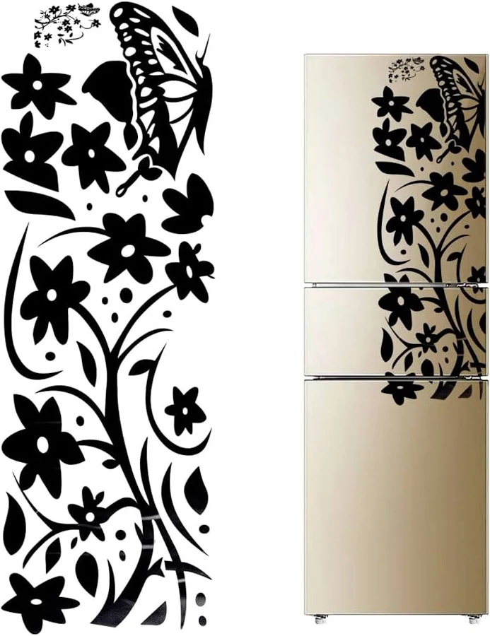 Pvc Adhesive Waterproof Stickers Self-Adhesive Stickers Flower 250x700x0.1mm
