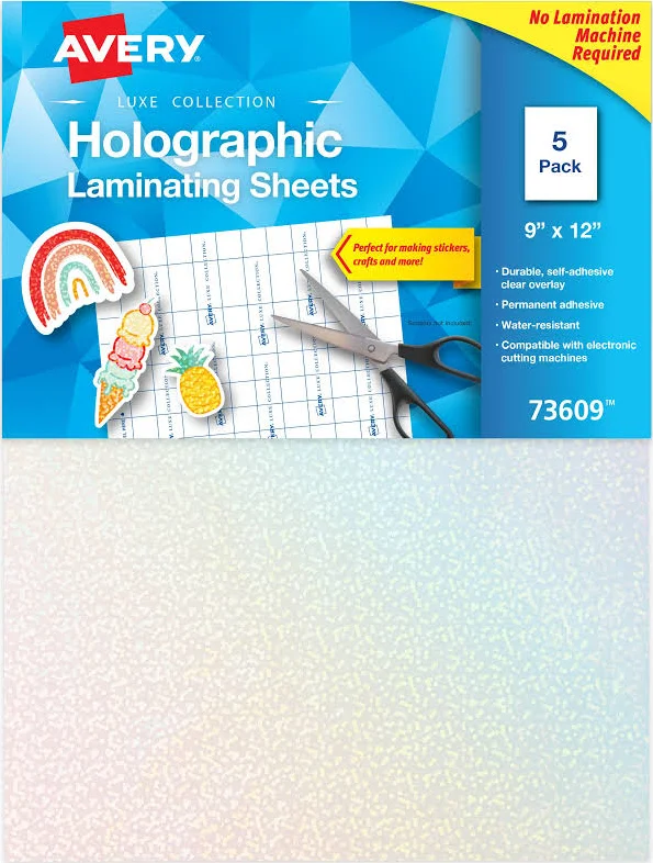 Avery Holographic Laminating Sheets