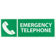 National Marker Emergency Telephone Adhesive Label GL306P