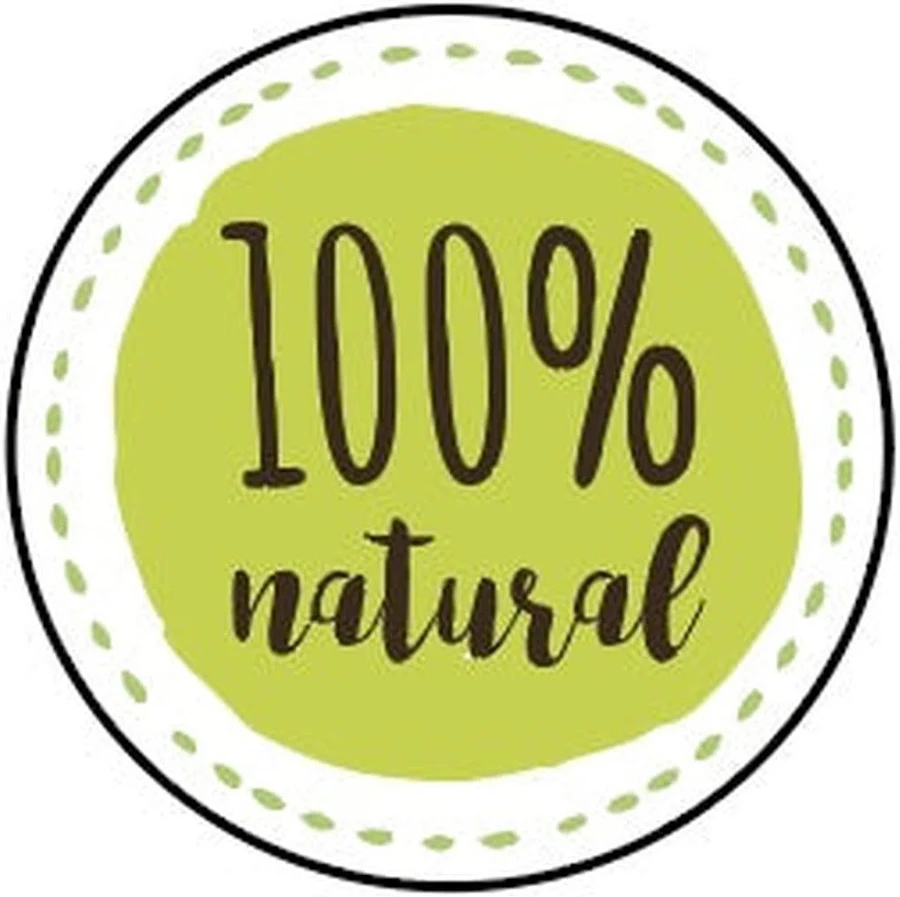 1" Permanent Round "Natural Organic Vegan" Dot Labels