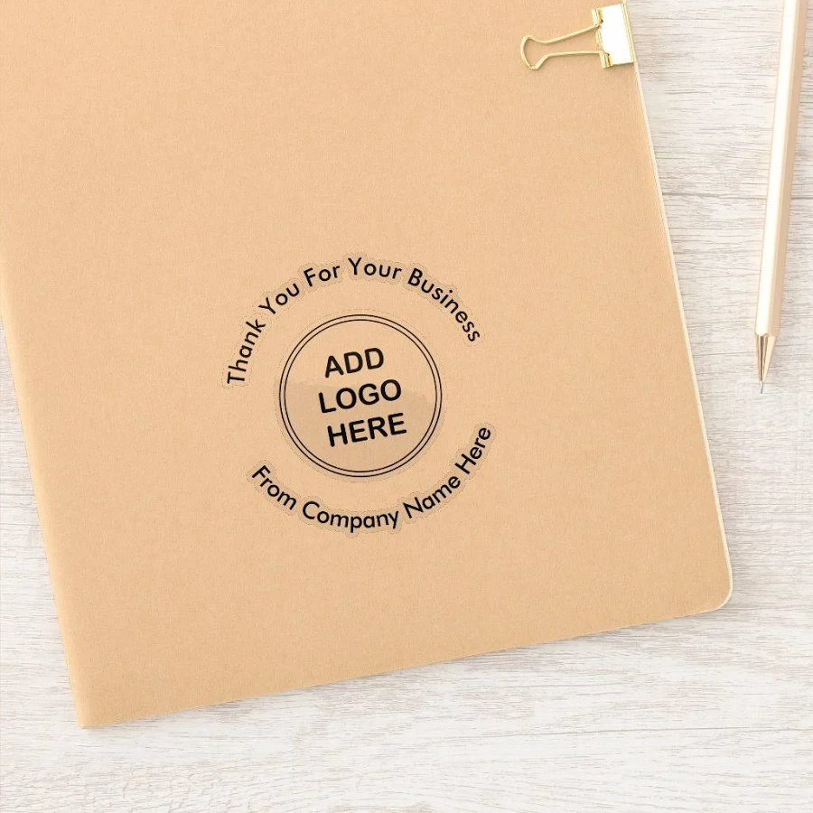 Clear Custom Business Logo Sticker Labels