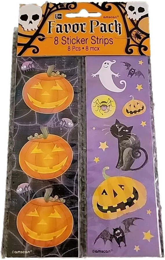 Amscan Halloween Fun Printed Sticker Strips