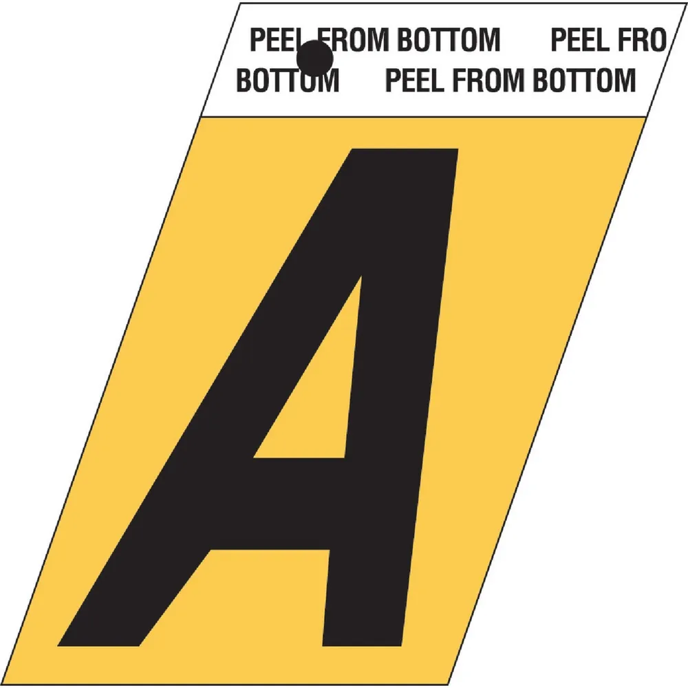 Hy-Ko GG-25 Black/ Gold Aluminum Adhesive Letter GG-25/