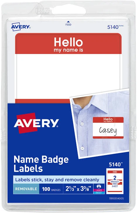 Avery Hello My Name Is Name Tags