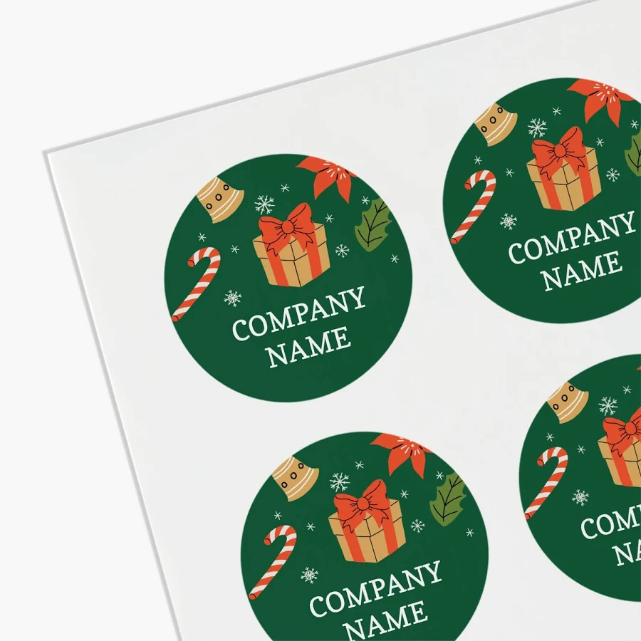 Custom Sheet Stickers | 1"x1" | Green, Blue and Gray | VistaPrint | Design: Green, Entertainment & Recreation, Holiday, Styles & Themes, Industry