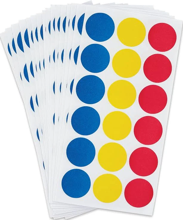 Charles Leonard Color Coding Dots Self-Adhesive Labels