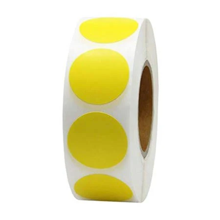 Pack of 500 1" Round Color Coding Labels
