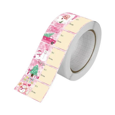 210 Pieces Christmas Tags Self Adhesive Gift Tags for Xmas Presents Christmas Name Tags Sticker for Wrapping Paper Festival Birthday Holiday 