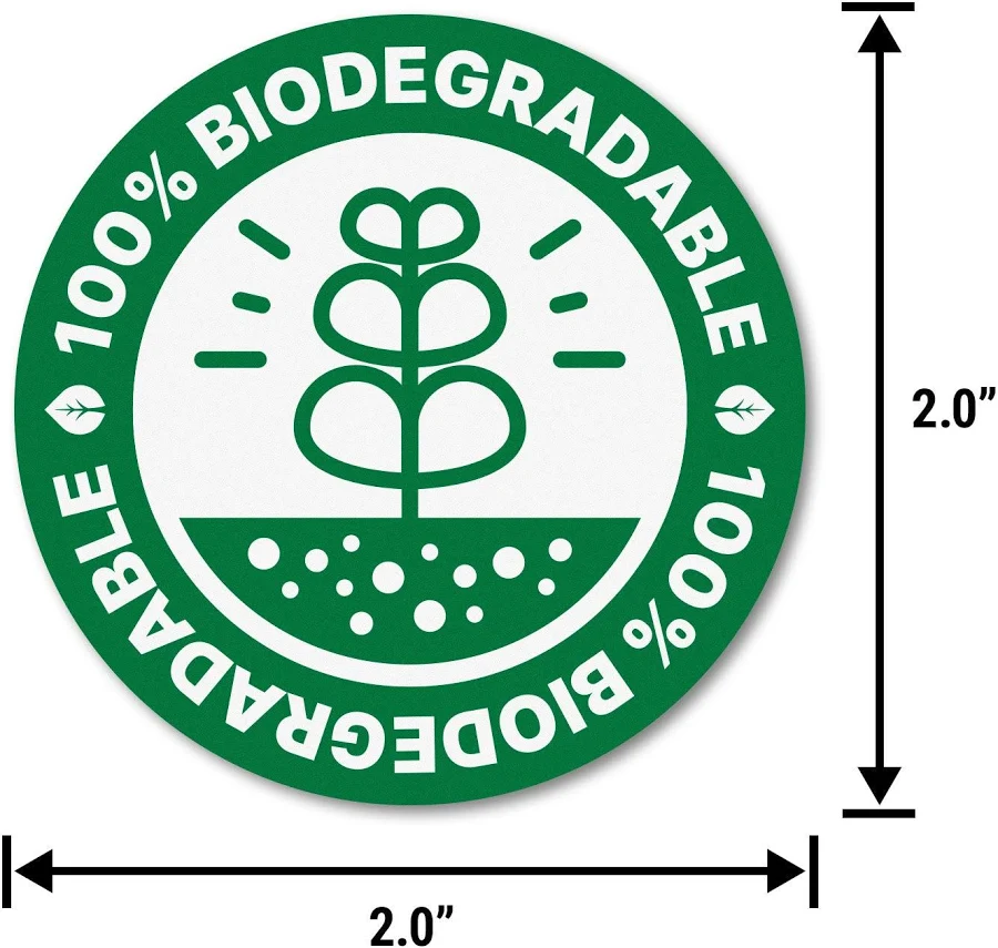 2 inch 100% Biodegradable Stickers