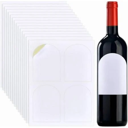 20 Sheet Wine Blank Adhesive Label Paper Self Adhesive Stickers White 279.4x215.9x0.1mm