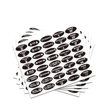 Pvc Self-Adhesive Stickers Writable Label Stickers Rectangle Word 175x220mm 40pcs/sheet 5sheets/set