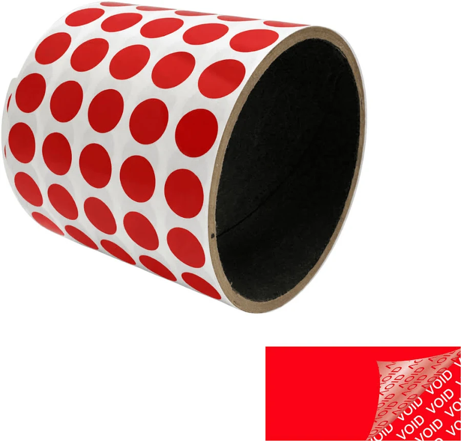 Red TamperColor Tamper Evident Security Label Seal Sticker
