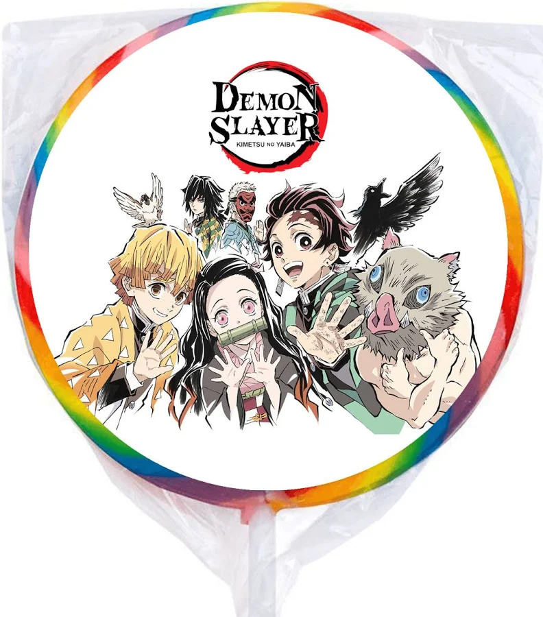 24 Demon Slayer Kimetsu No Yaiba 1.67" Sticker Labels For Bag Party
