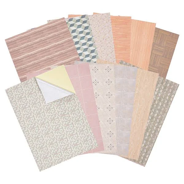 12 Sheets 12 Colors PVC Waterproof Stickers Self-Adhesive Stickers