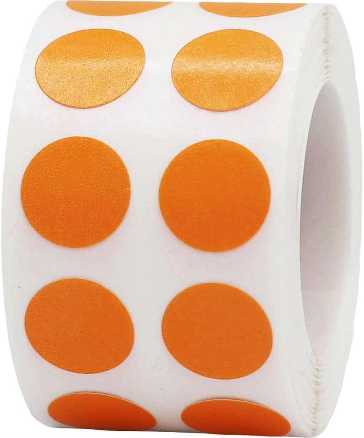 Removable Color Coding Dot Labels 1/2 Inch 1,000 Adhesive Stickers