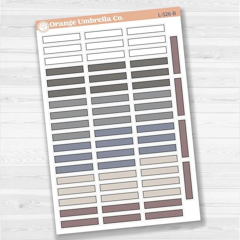 Solid Skinny Labels Planner Stickers