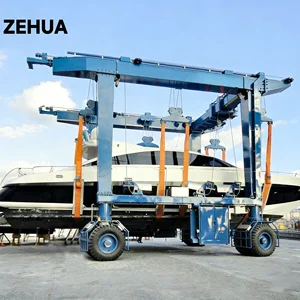 Кран Zehua оптом: 100-тонный кран для подъема лодок и яхт