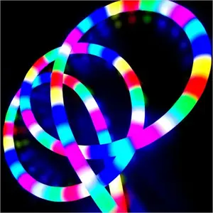 30 мм 360 градусов RGB гибкая лента неоновый свет круглая лента силиконовая веревка гибкая лента светодиодная неоновая лампа
