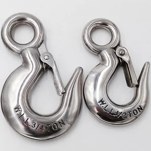Кран подъемный крюк американского типа 1/2 "захватный крюк AISI304/316 из нержавеющей стали с защитной защелкой