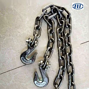 Гальванизированная G43 сварная цепь, длинная цепь, стальная буксирная цепь