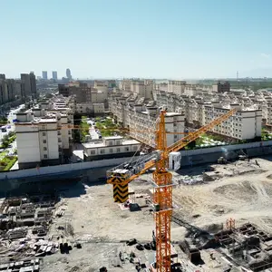 Башенный кран Topkit QTZ63 5013 для строительства, новый, заводского производства, для высотных зданий, с регулируемой высотой