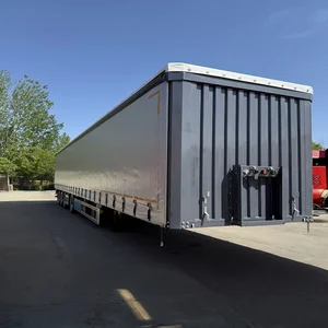 Полуприцеп со стальной шторы, 60 футов, тройная ось, грузовой транспорт, боковые открывающиеся шторы 30000 кг, полезная нагрузка