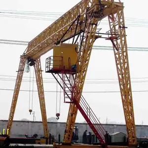 Кран портальный однобалочный на рельсах для наружного применения, предназначенный для ветреных районов