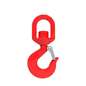 Крюк поворотный Shenli Rigging G80 / Крюк страховочный из легированной стали для тяжелых условий эксплуатации с защелкой