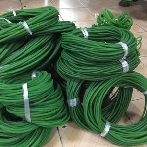 Полиуретановый круглый бесшовный ремень VIBRAN PU (поликорд), зеленый, 8 мм x 100 м в рулоне, для печи для закалки стекла