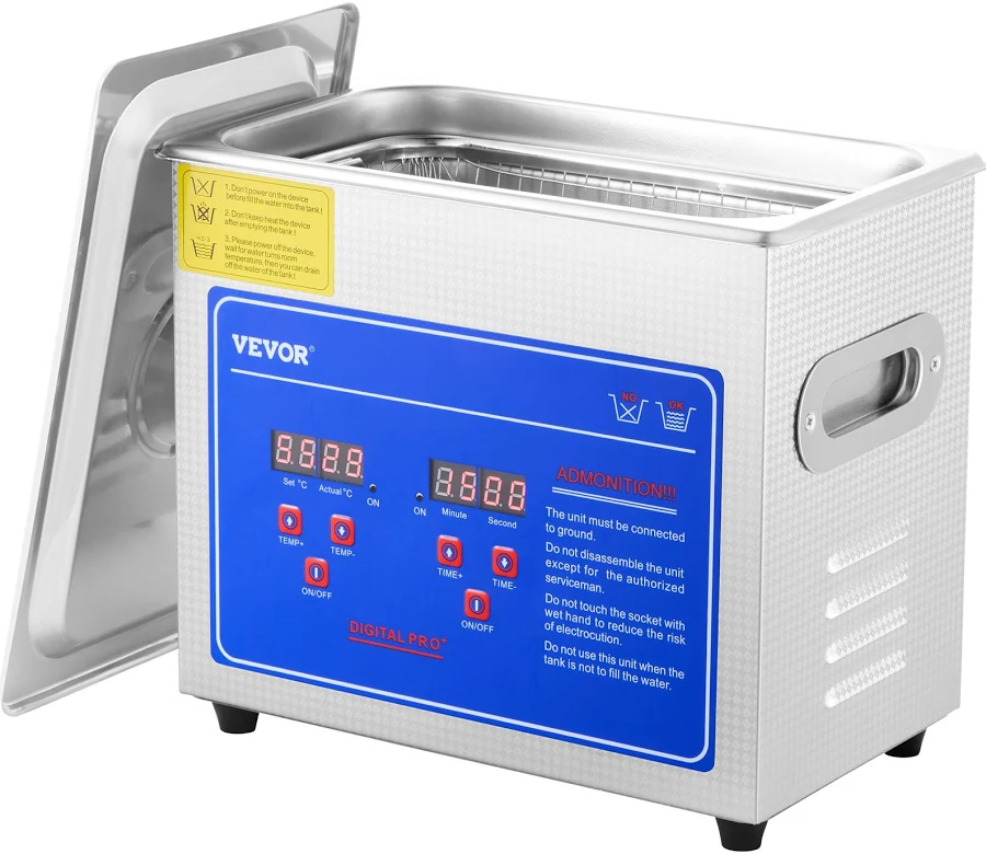 VEVOR 3 Liter Ultrasonic Cleaner with Digital Timer and Heater