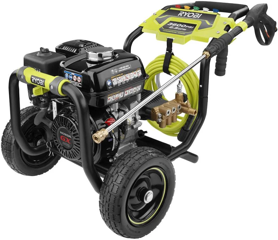 Ryobi 3600 PSI 2.5 GPM Gas Pressure Washer Honda GX200