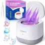 Loheer - Ultrasonic Retainer Cleaner Machine, 45kHz Dentures Cleaner for Mouth Guards, Braces, Jewelry, 4 UV Lights