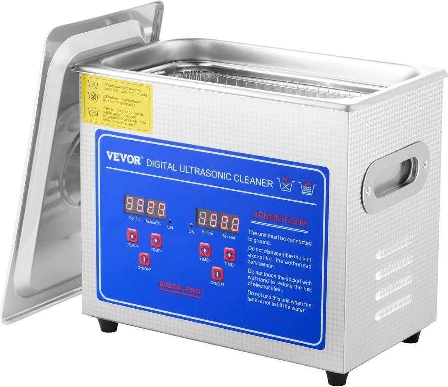 VEVOR Ultrasonic Cleaner with Digital Timer & Heater Professional Ultra Sonic Jewelry Cleaner Stainless Steel Heated Cleaning Machine for Glasses Watc