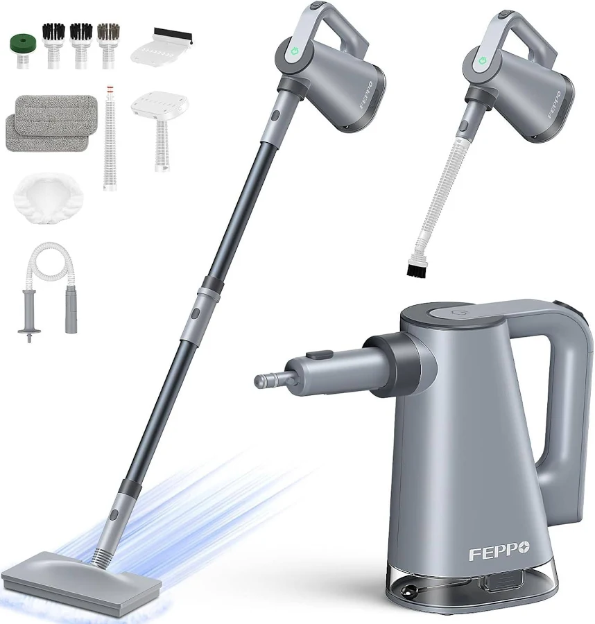 Steam Mop & Handheld Cleaner For Deep Home Cleaning With Attachments