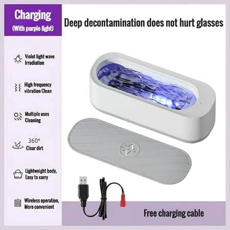 Hibibud 2026 New High Frequency Ultrasonic Cleaners Machine Mini Jewelry Watch Glasses Cleaning Machine for Home, Women's, Size: as shown, White