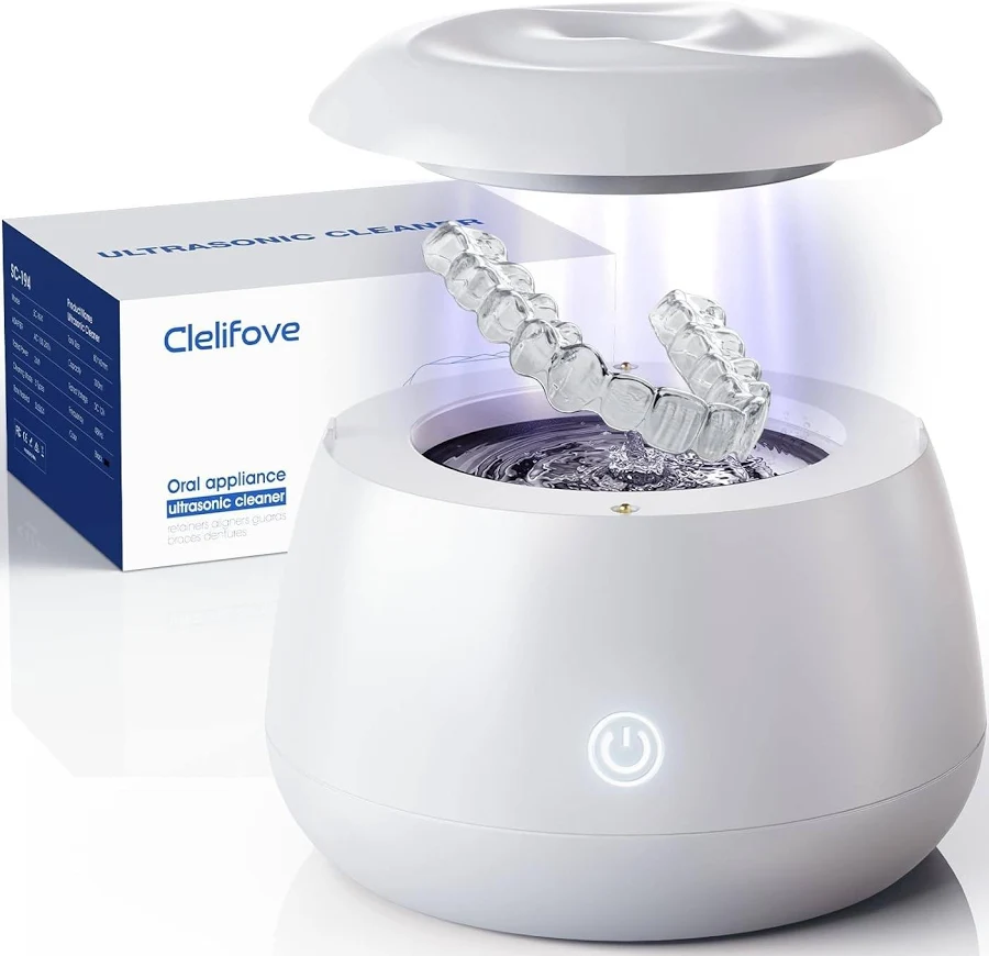 200ml Ultrasonic Retainer Cleaner Machine 48khz Denture And Aligner