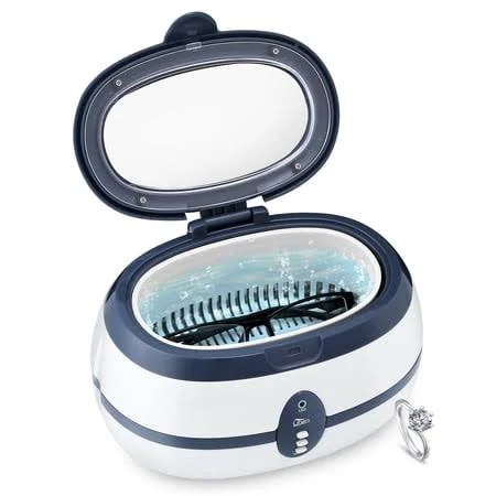 Uten Ultrasonic Cleaner Machine with Digital Timer, 600ml Stainless Steel Tank for Jewelry, Eyeglasses, Watches, Deep Clean Dentures, Rings, Tools, 