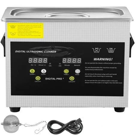 Kffkff 3L Upgraded Ultrasonic Cleaner with Heater Timer