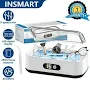 Insmart Ultrasonic Cleaner 650ml 49,000Hz with LED Display, 5 Timer Modes & 4.92 inch Tweezers for Jewelry, Glasses, Watches, Dentures, Women's, Size: