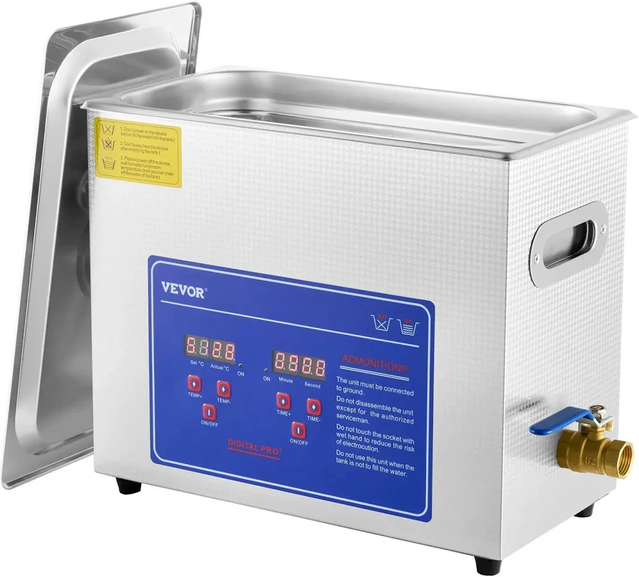 Spring new arrivals Commercial Ultrasonic Cleaner 6L Professional Ultrasonic Cleaner 40kHz with Digital Timer&Heater 110V Excellent Cleaning Machine 